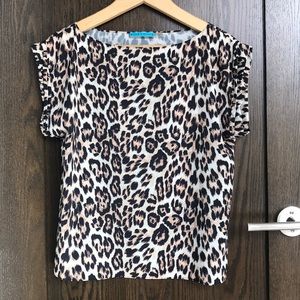 Alice + Olivia - Leopard-Print Silk Blouse - M